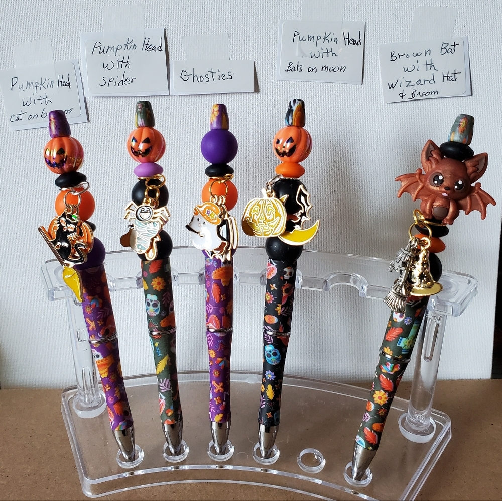 Halloween Themed Beaded/Charm Pens
